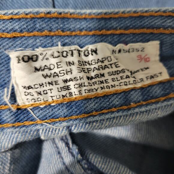 Vintage Renard Jeans Blue High Waist Straight Bareback 80s French Cut Tight 25 - Picture 9 of 16